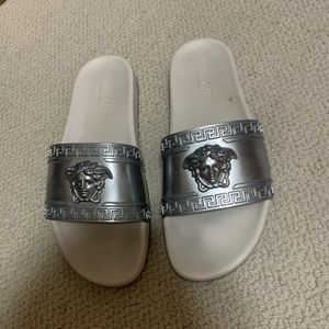 Versace Men’s Medusa Slide ‘Silver’